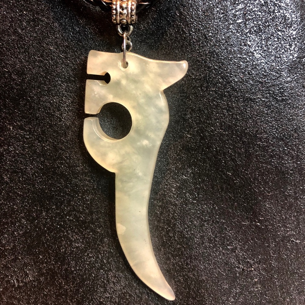 Translucent Jade Tiger Pendant Necklace